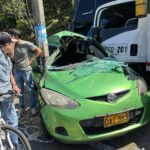 ¡Grave accidente en Belén! Mujer y niño heridos tras el choque entre un carro particular y un vehículo con oxigeno