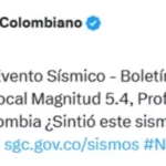 Fuerte temblor en la Mesa de Los Santos, Santander, se sintió en Bogotá y Cundinamarca