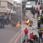 Continúa la justicia por mano propia en Pasto; le quemaron la moto por robar en el barrio Pilar.