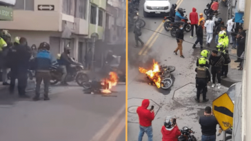 Continúa la justicia por mano propia en Pasto; le quemaron la moto por robar en el barrio Pilar.