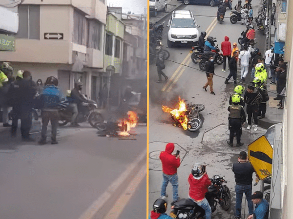 Continúa la justicia por mano propia en Pasto; le quemaron la moto por robar en el barrio Pilar.