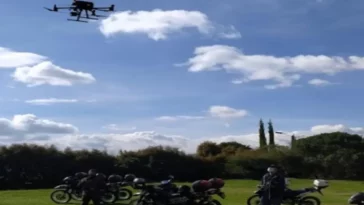 Drone para monitorear incendios en Chía