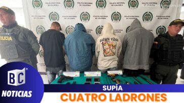 Policía capturó en flagrancia a cuatro ladrones de viviendas en Supía