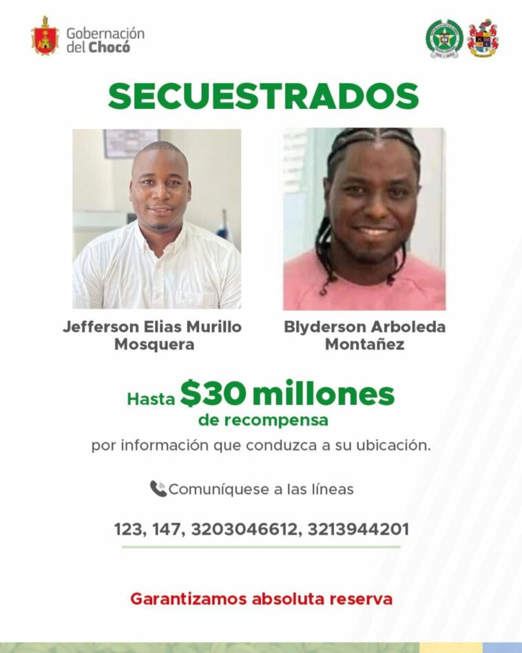 Primeras hipótesis sobre el secuestro del registrador de Chocó Luego del secuestro del registrador delegado en Chocó, Jefferson Elías Murillo, perpetrado por hombres armados mientras se movilizaba por el departamento, se conocieron las primeras hipótesis sobre el hecho.