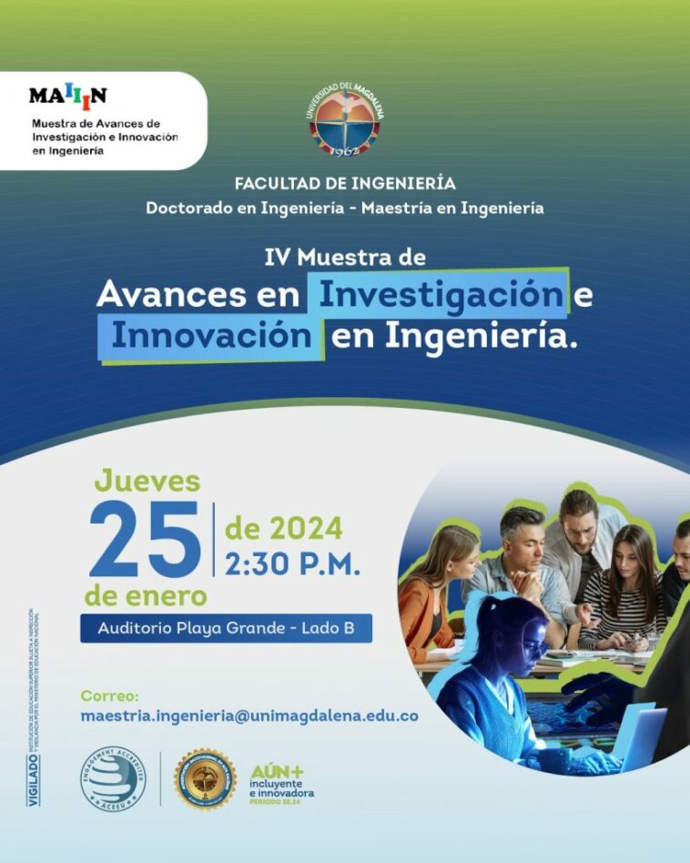 Unimagdalena realizará muestra de avances en investigación e innovación en Ingeniería