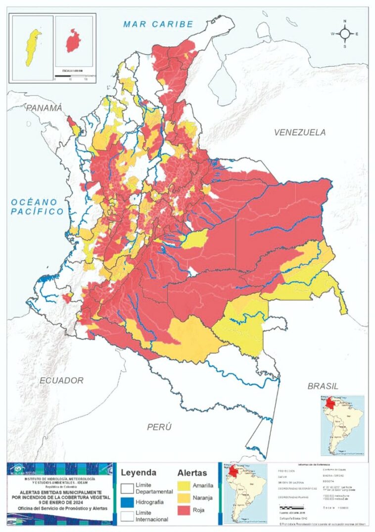 ¡Se está quemando el país! Como lo pronosticaron el Ideam y otros observatorios meteorológicos, el Fenómeno del Niño tomó un comportamiento más agresivo con una drástica disminución de las lluvias y las nubes, además del aumento del riesgo de incendios forestales.