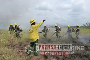 Bomberos Yopal certificó dos pelotones de la Brigada XVI para combatir incendios