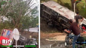 Camión se volcó en la vía Sahagún – Chinú