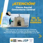 Cierre Parcial Temporal en Cementerio Central de Cúcuta por Prácticas Forenses de la JEP y la Unidad de Búsqueda