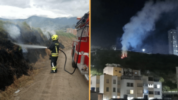 Un incendio se registró en el barrio El Rosario y otro en Torres del cielo, el balance de incendios forestales ponen en alerta a la comunidad de Pasto