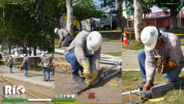 Elec inicia labores de mantenimiento en postería del parque lineal del barrio La Granja en Montería