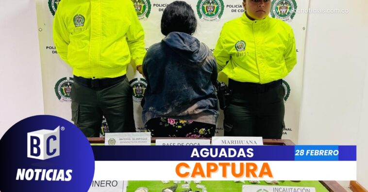 En Aguadas, capturaron a una mujer por expender drogas