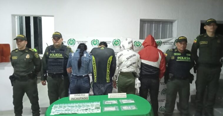 En La Dorada capturaron a cuatro personas con más de 13 millones en billetes falsos