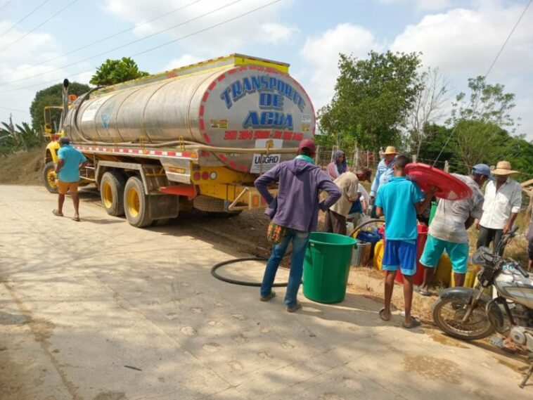 Más de 6.5 millones de litros de agua fueron entregados en Córdoba con carrotanques de la UNGRD