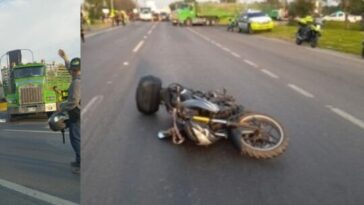 Motociclista perdió una pierna en accidente de tránsito en la vía Bogotá-Mosquera
