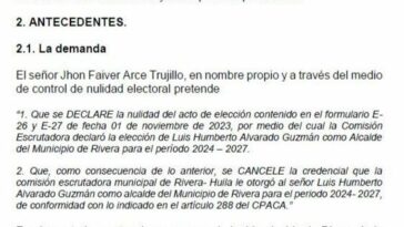 Ordenan suspender a alcalde de Rivera, Huila 8 23 febrero, 2024