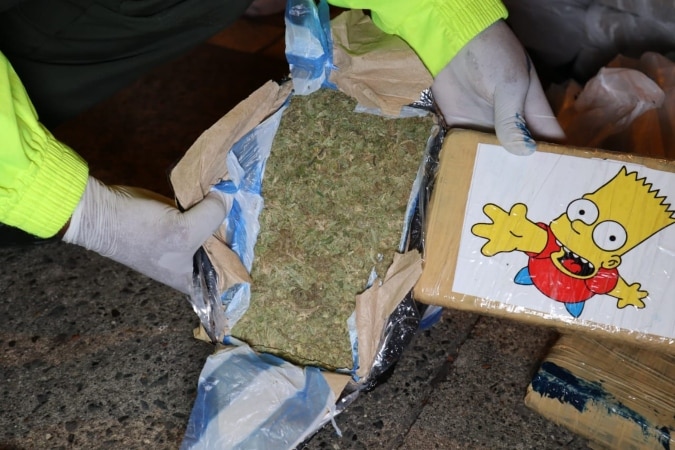 Policía evitó el envío de más de media tonelada de marihuana a países suramericanos.