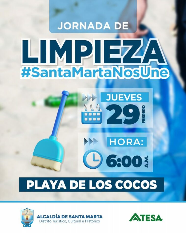 Programan jornada de limpieza en sitios turísticos de Santa Marta 