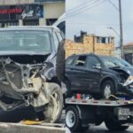 Accidente en Mosquera: Conductor presuntamente ebrio choca varios vehículos en zona de parqueo