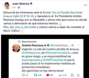 Andrés Pastrana denunció que la vida de alcalde de Arauca, de su partido, corre peligro