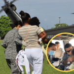 La pequeña sufrió un accidente y la trasladaron de Tumaco a Cali en el helicóptero de la Fuerza Aeroespacial para que reciba atención médica neurológica.