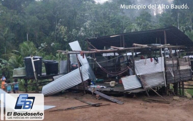 Emergencia por vendaval en los municipios de la Subregión Baudó.