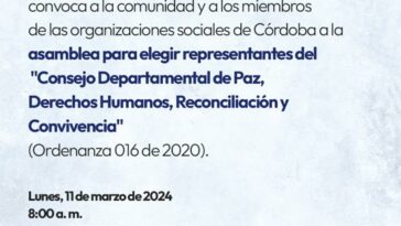 Gobernador Erasmo Zuleta convoca a todos los sectores sociales para la conformación del Consejo Departamental de Paz