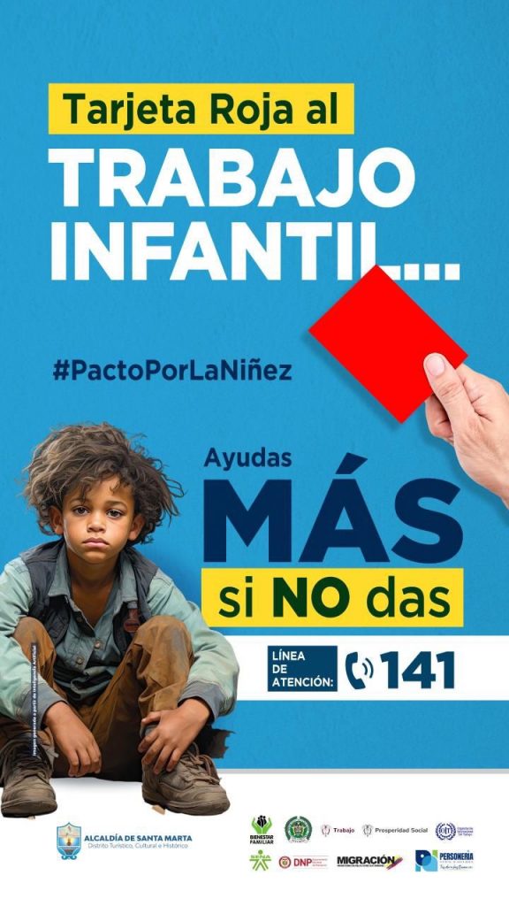 Lideran campaña contra el trabajo infantil en Santa Marta