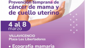 Mamografías y atención médica en la plazoleta de Los Libertadores del 4 al 7 de marzo en la capital del Meta