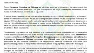 Personero y comunidad de Ciénaga recomiendan suspensión de permisos de obras a EDUBAR