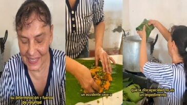 Mujer con discapacidad visual cocina y quiere tener su propio restaurante