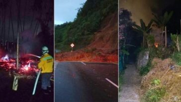 Alerta amarilla por deslizamientos de tierra e incendios forestales en 10 municipios
