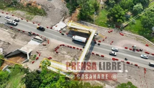 Este fin de semana prueba de carga del puente peatonal en el sector Puente Amarillo en Villavicencio