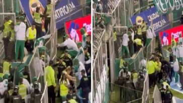 Hinchas del Deportivo Cali perpetraron ataques en el estadio de Palmaseca.