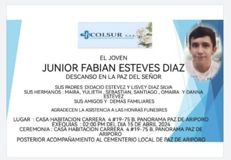 Joven falleció mientras jugaba un partido de microfútbol en Paz de Ariporo