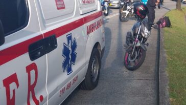 Un motociclista quedó lesionado en la Av. Alberto Mendoza
