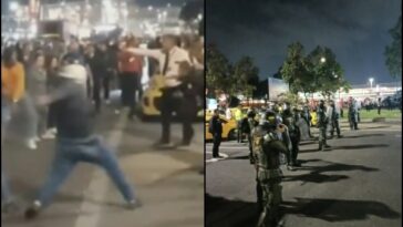 «Vea la ilegalidad, nos cansamos»: Bloqueo de taxistas cerca del aeropuerto El Dorado terminó en peleas