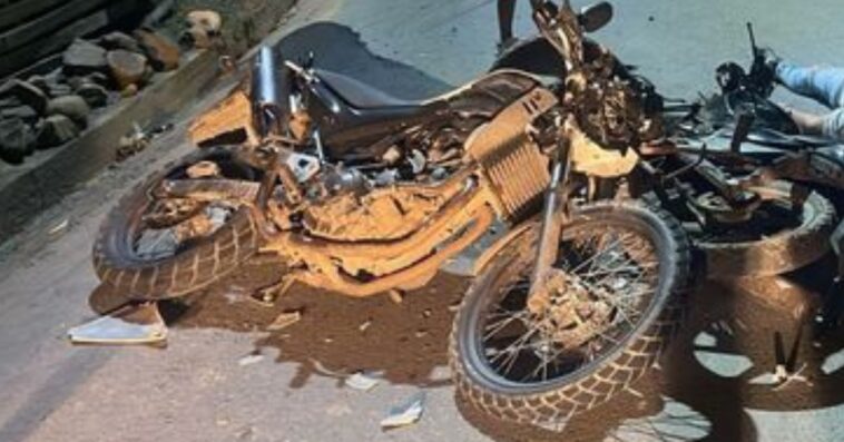 Choque de dos motos en Marmato dejó dos lesionados