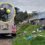 Incendio en el barrio Popular de Pasto. Foto: Bomberos de Pasto.