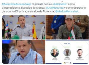 El Alcalde de Arauca Juan Qüenza fue elegido vicepresidente de Asocapitales