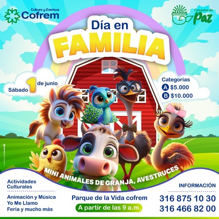 El sábado 1 de junio disfrute con sus hijos el día en familia en el Parque de la Vida