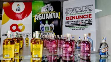 Equipo anti contrabando departamental incautó más de 40 botellas de aguardiente.