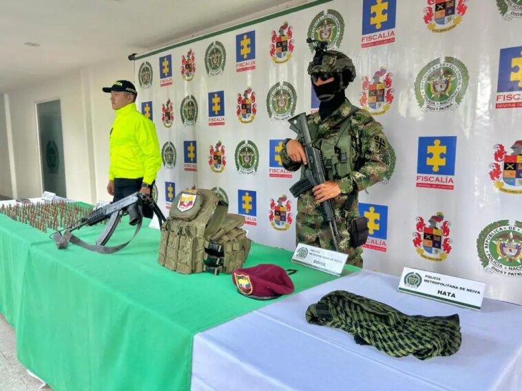 Incautan material de guerra del frente Ismael Ruiz del Estado Mayor Central de las FARC en Neiva