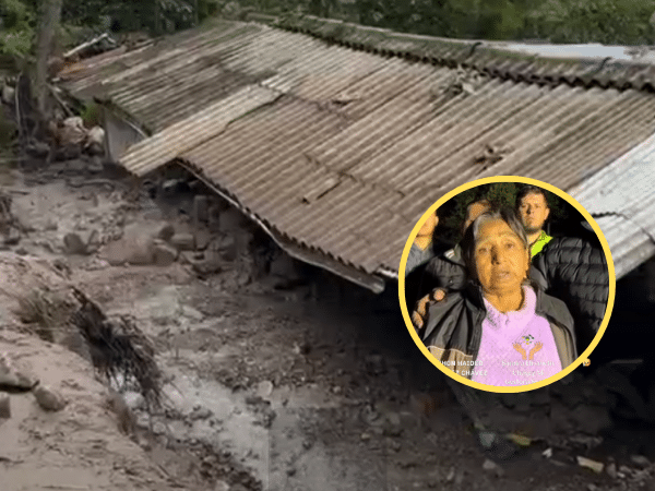 Teresa Champutis, afectada por la avalancha en Iles, es madre de dos hijos adultos con discapacidad. Foto: tomada de video de Alcaldia de Iles.