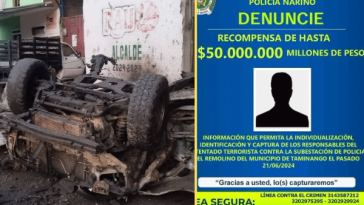 50 millones de recompensa por responsables del atentado con carro bomba en Remolino, Nariño