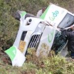 Carro de EPM se accidentó y rodó varios metros en los Llanos de Cuivá