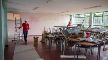 Comenzaron las obras de modernización en la Institución Educativa Villa del Pilar