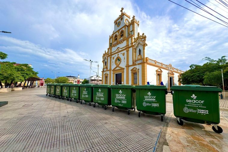 En Lorica, instalarán contenedores de basura para el Plan Centro