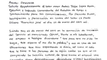 Esto dice la carta que dejó el soldado que se quitó la vida en batallón de Facatativá Poco a poco se conocen detalles detrás de la extraña muerte de un soldado al interior de un batallón en Facatativá: esta es la carta que dejó el cabo tercero Francisco José Pardo Olivero.