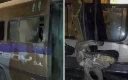 Incendian bus en Soacha: pasajera resulta herida en rostro y manos